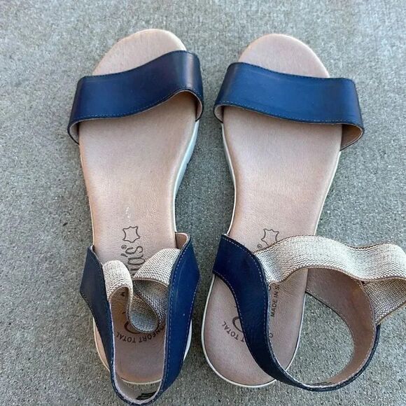 Valeria’s Made In Spain Leather Ankle Strap Comfort Sandals Women’s Sz 41 - Picture 4 of 8